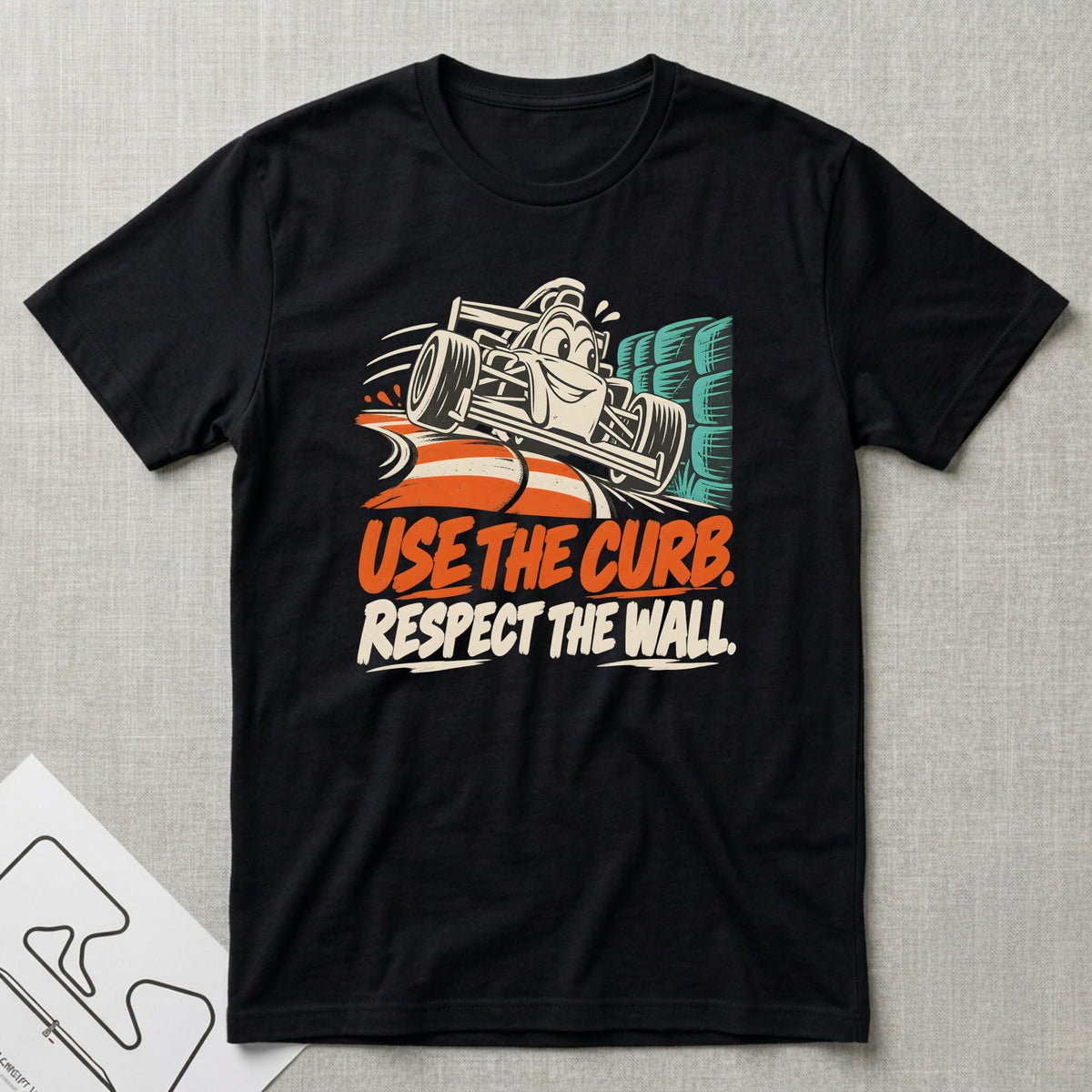 Use The Curb T-Shirt - Motorsport-inspired graphic tee by Apex Paddock
