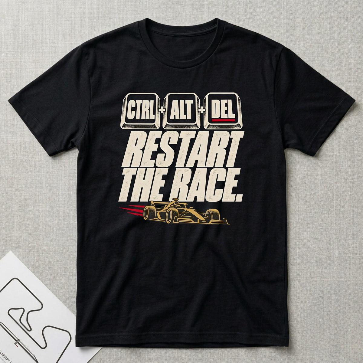 Ctrl + Alt + Delete T-Shirt - Motorsport-inspired graphic tee by Apex Paddock
