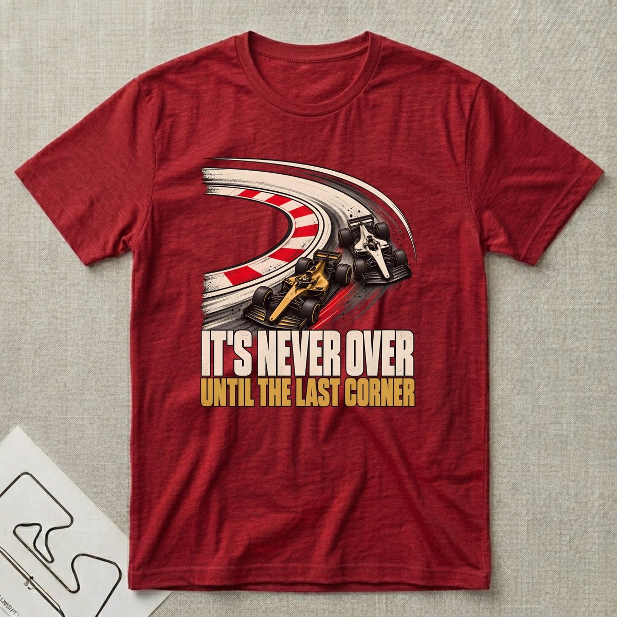 Last Corner T-Shirt - Motorsport-inspired graphic tee by Apex Paddock