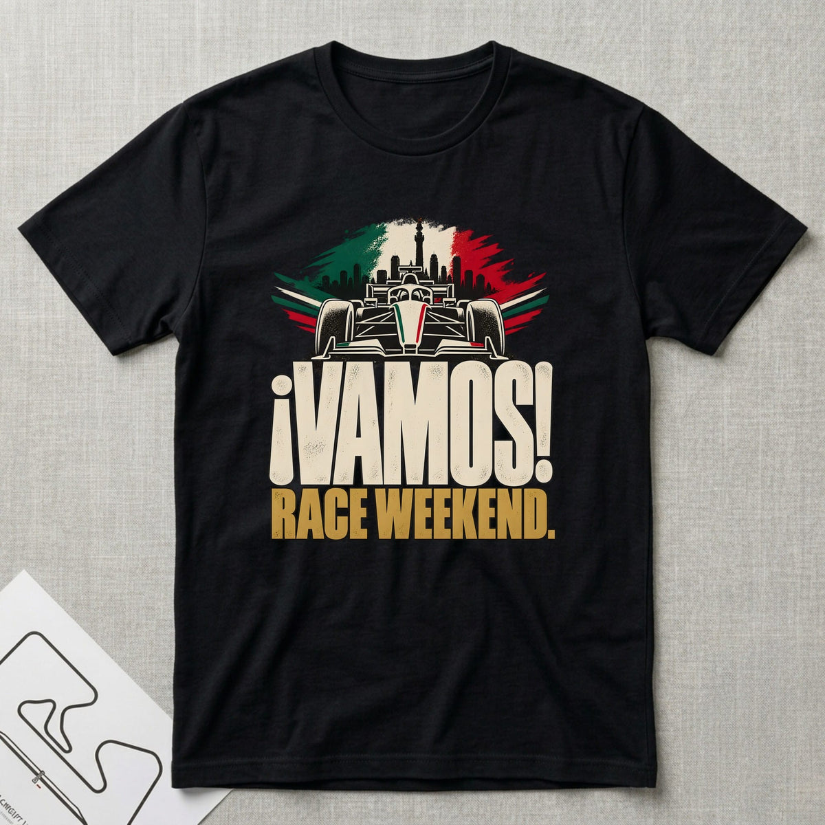Vamos Mexico T-Shirt - Motorsport-inspired graphic tee by Apex Paddock