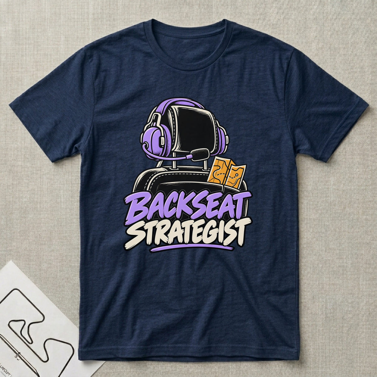 Backseat Strategist T-Shirt - Motorsport-inspired graphic tee by Apex Paddock