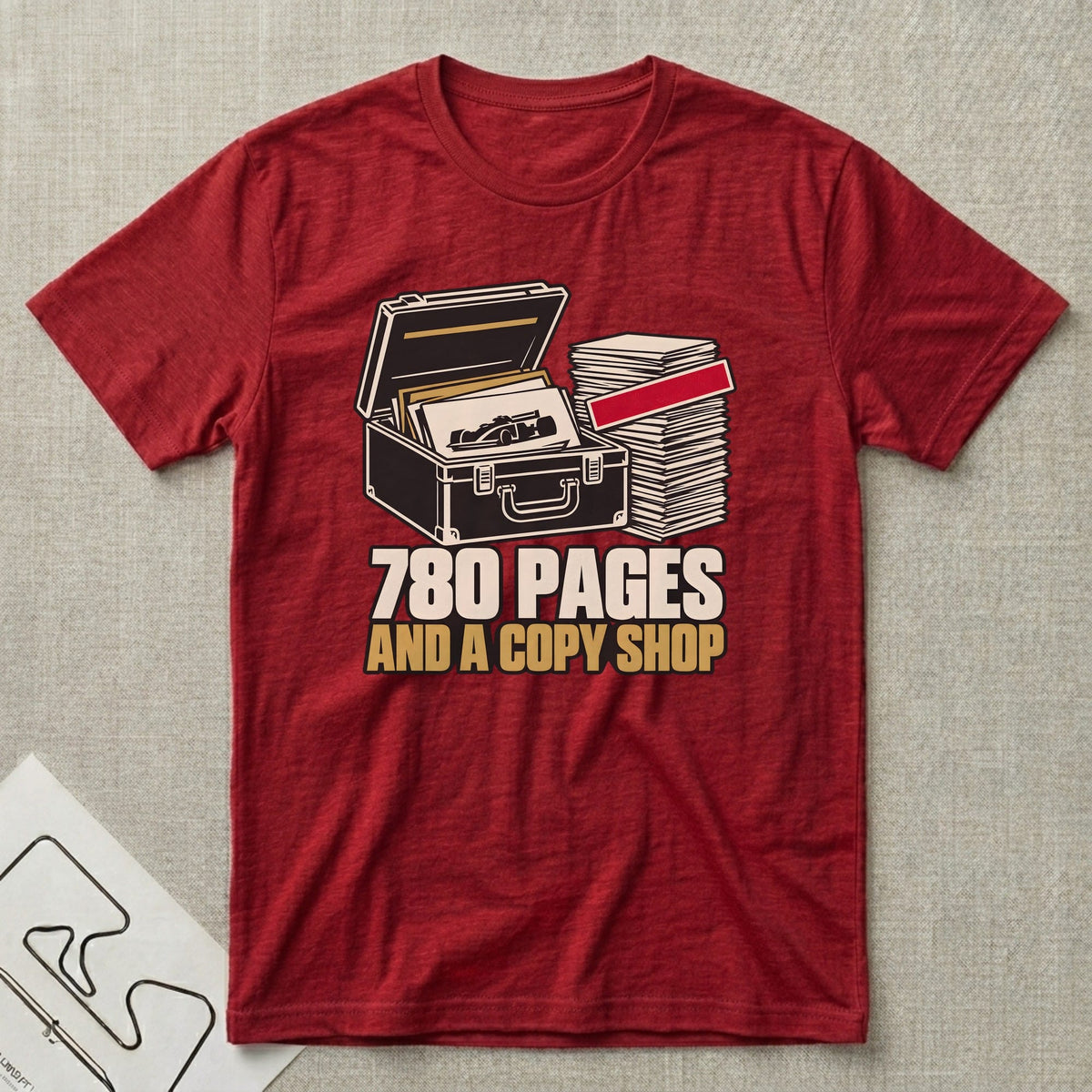 Paper Trail T-Shirt - Motorsport-inspired graphic tee by Apex Paddock