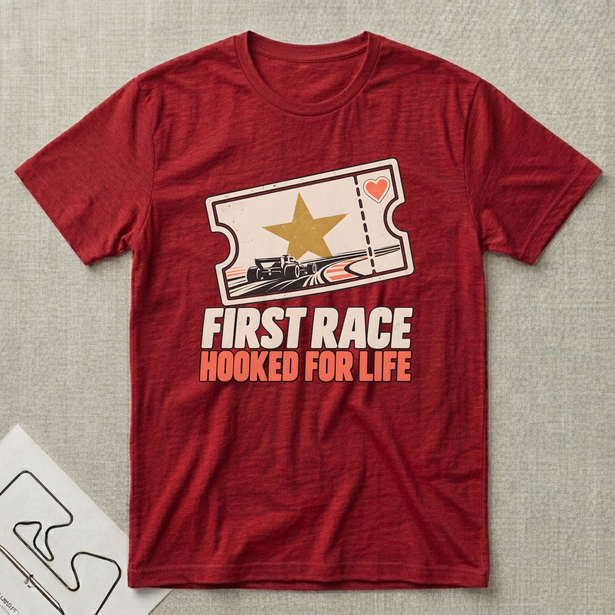 Hooked For Life T-Shirt - Motorsport-inspired graphic tee by Apex Paddock