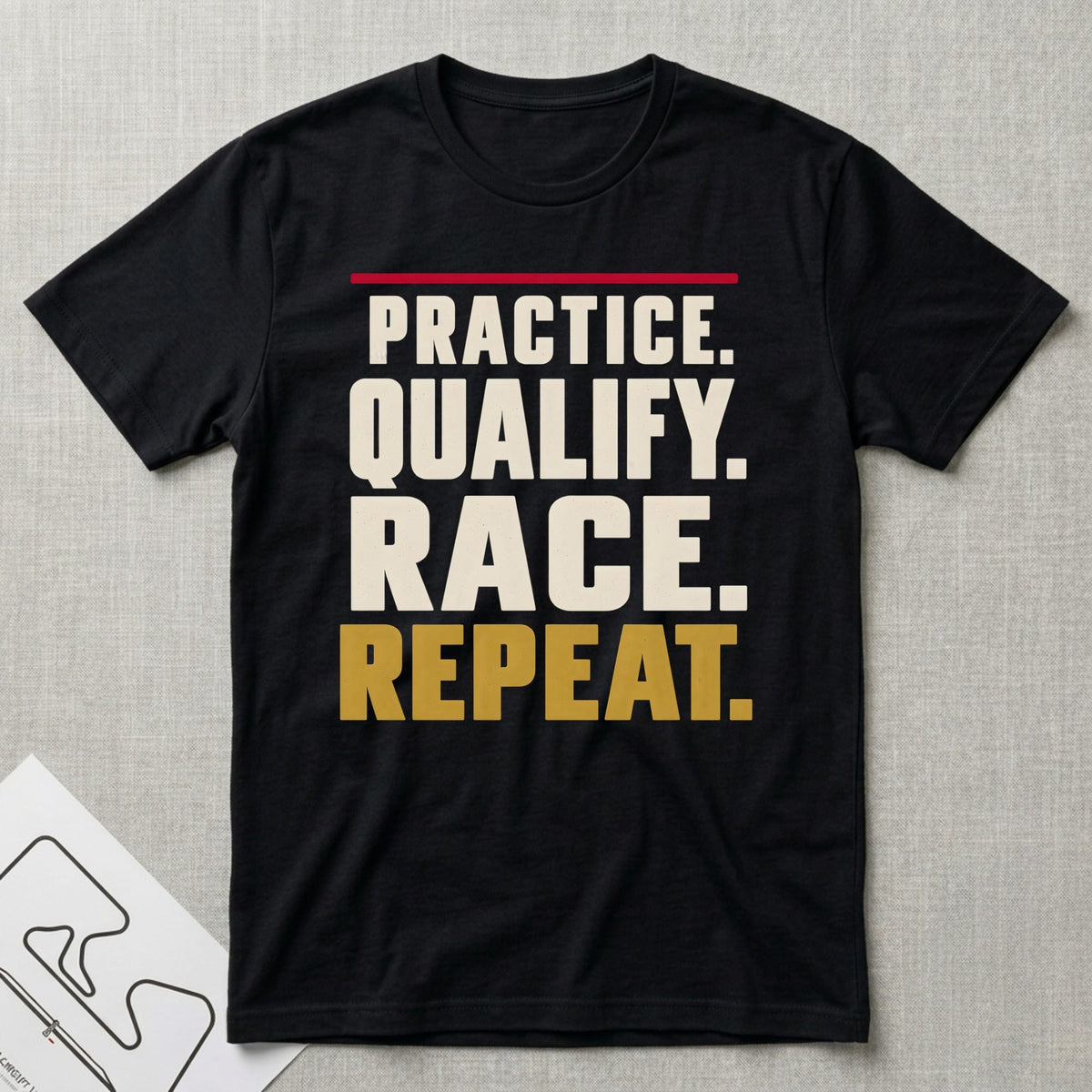 Practice Qualify Rage T-Shirt - Motorsport-inspired graphic tee by Apex Paddock