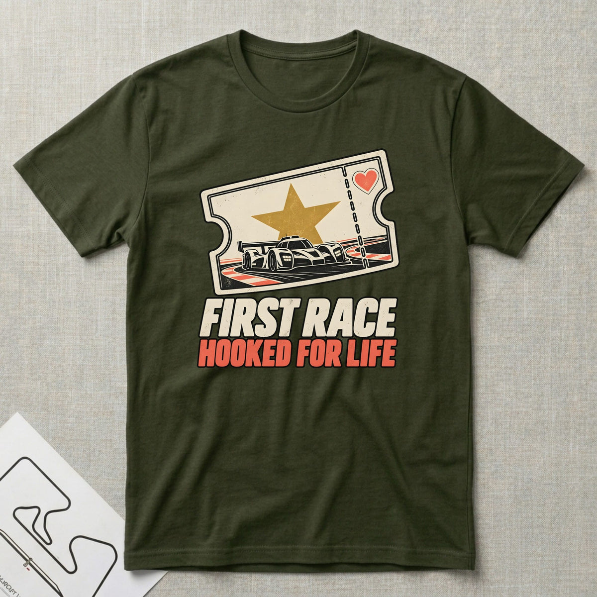 Endurance Ticket T-Shirt - Motorsport-inspired graphic tee by Apex Paddock