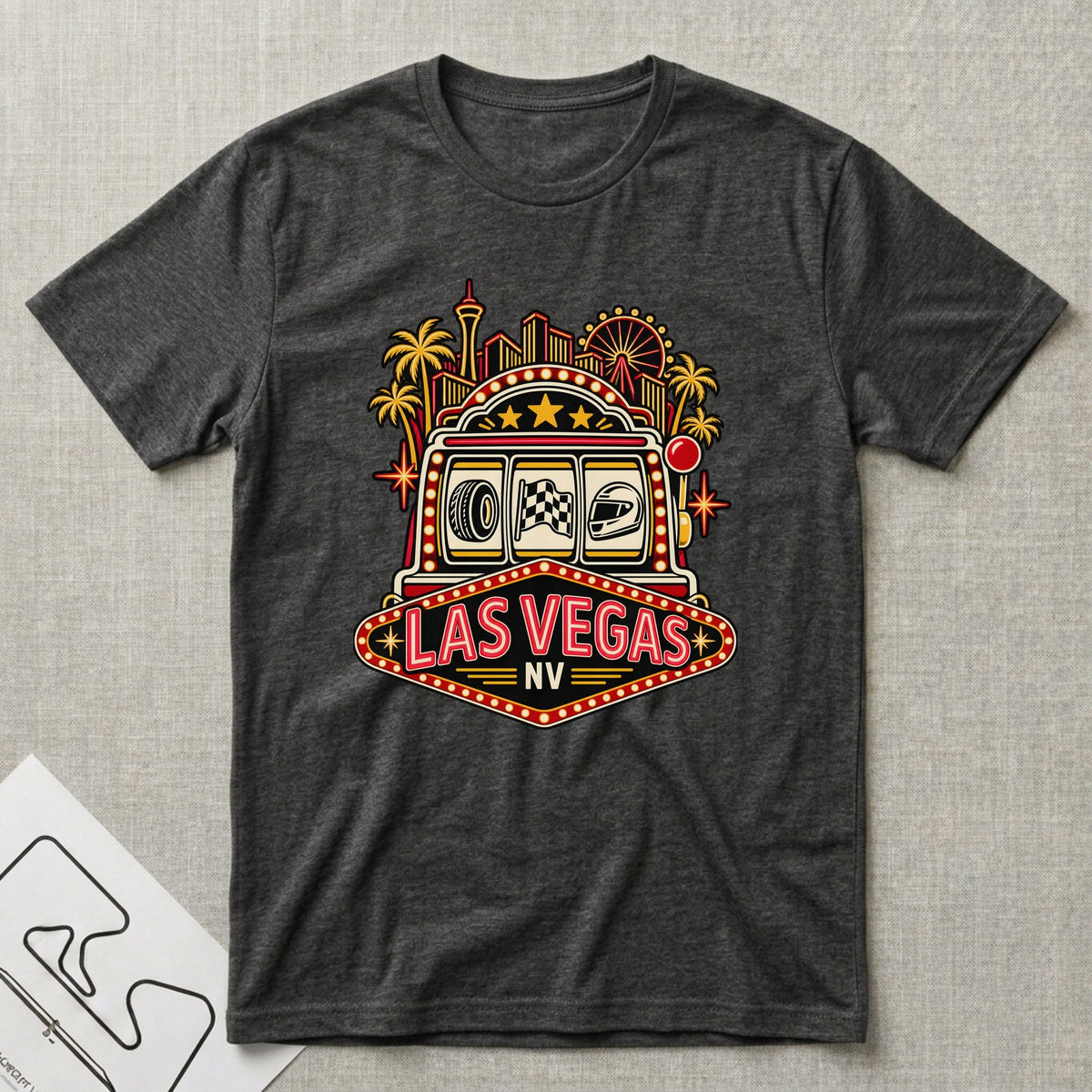 Vegas Jackpot T-Shirt - Motorsport-inspired graphic tee by Apex Paddock