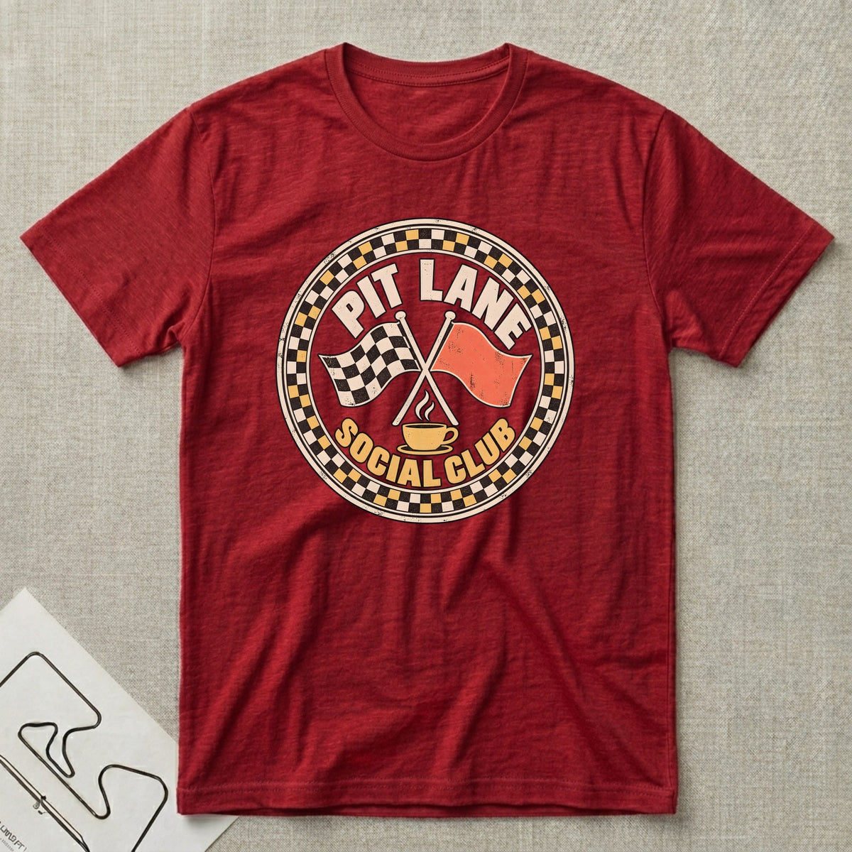 Pit Lane Social T-Shirt - Motorsport-inspired graphic tee by Apex Paddock