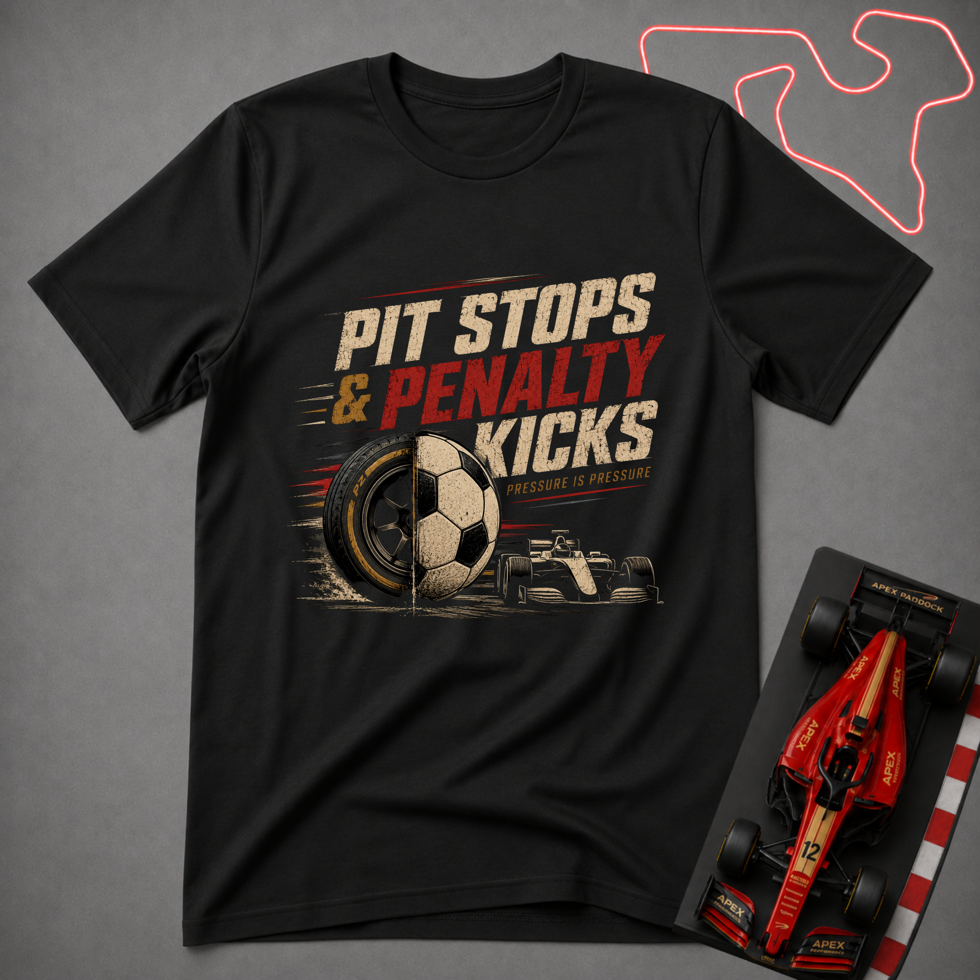 Pit Stop & Penalty Kicks T-Shirt