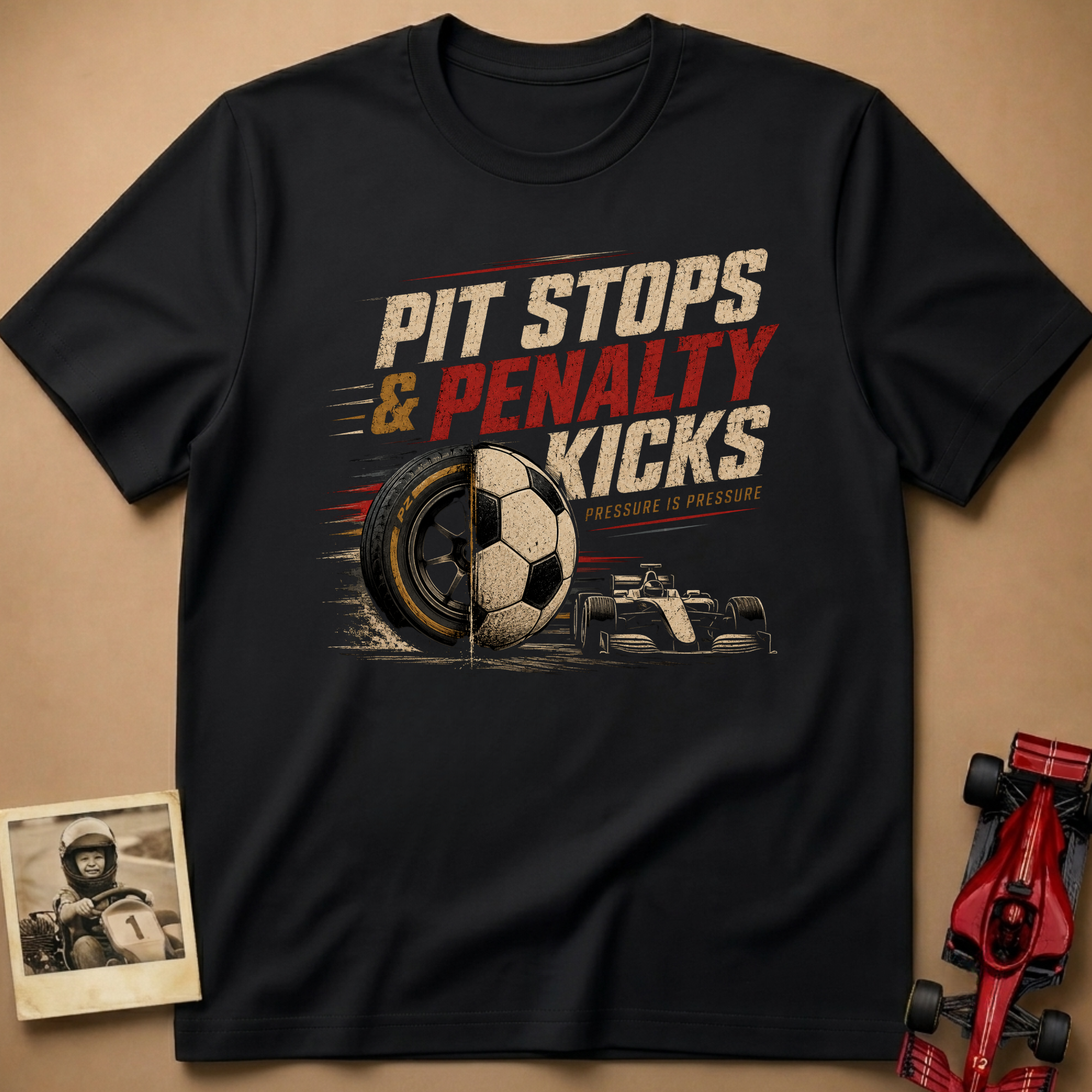 Pit Stop & Penalty Kicks T-Shirt