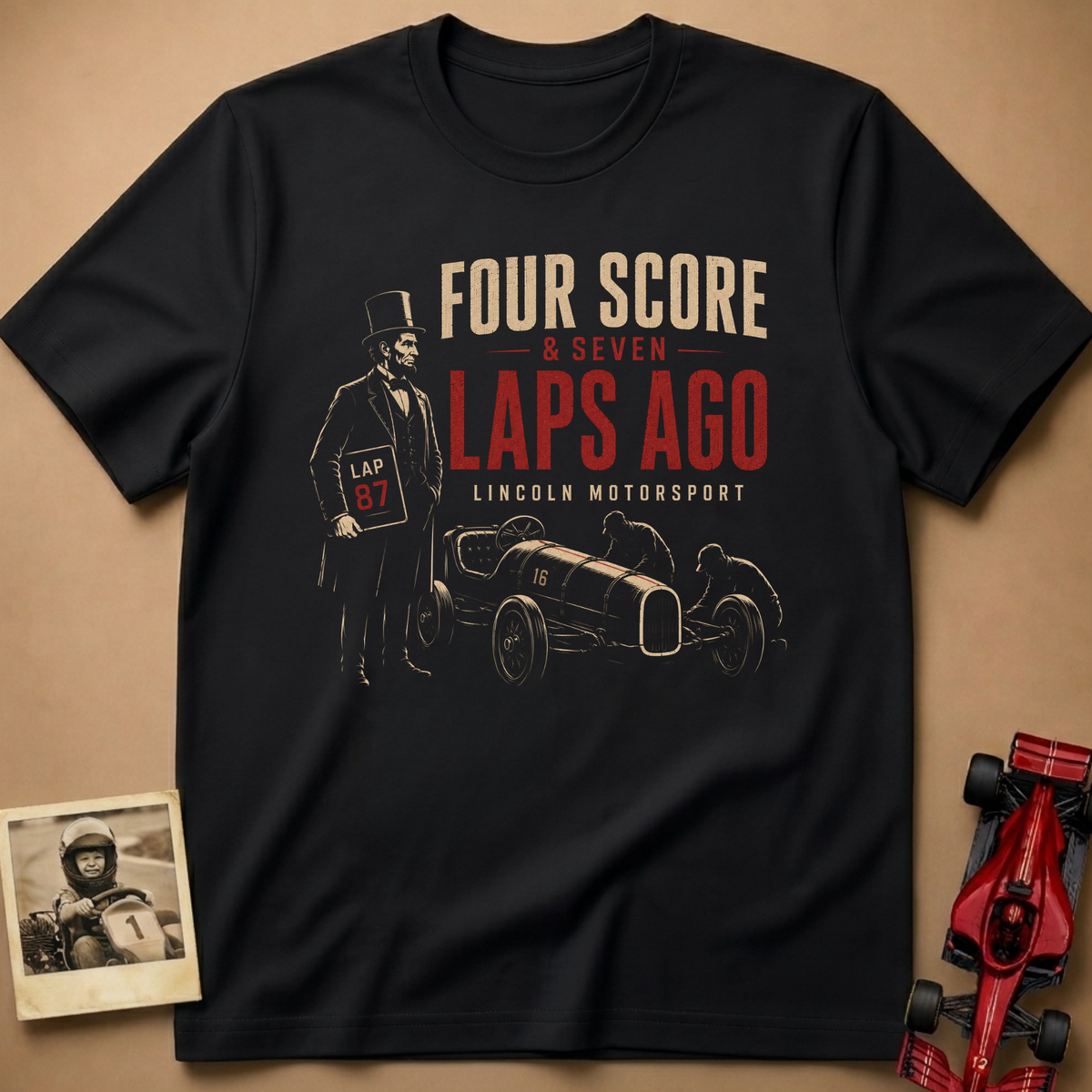 Four Score, Abe Lincoln T-Shirt