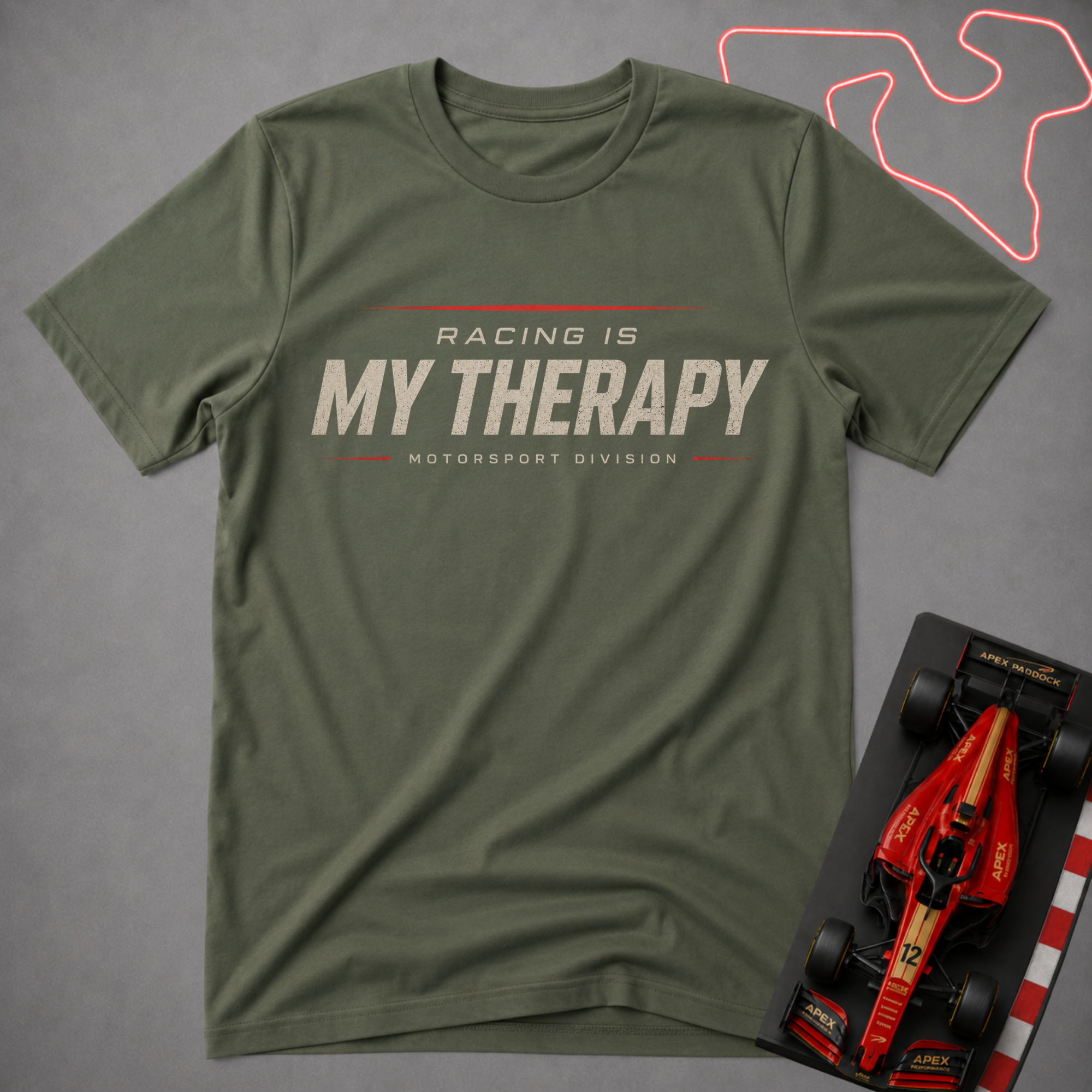 Racing is My Therapy T-Shirt