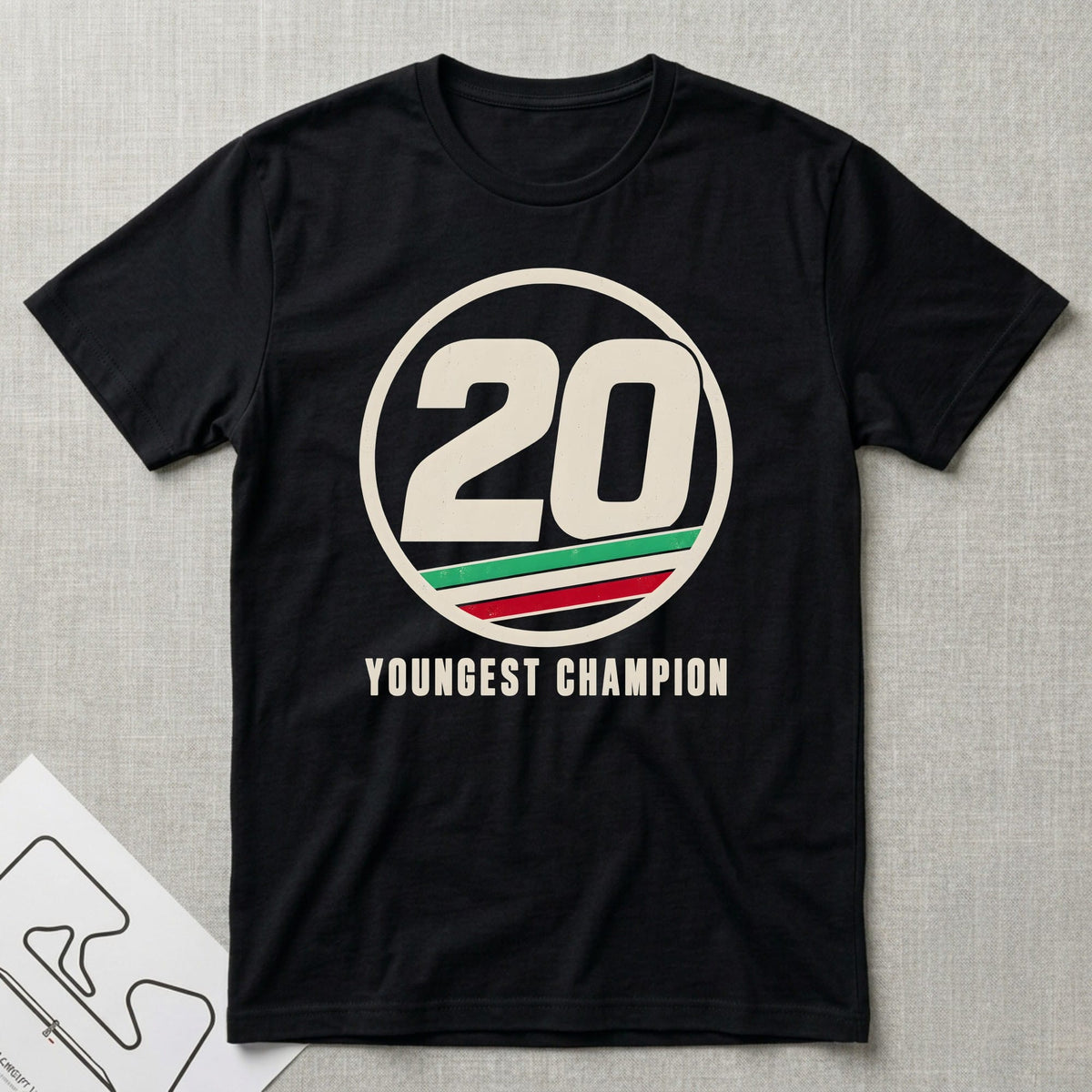 Youngest Champ T-Shirt - Motorsport-inspired graphic tee by Apex Paddock