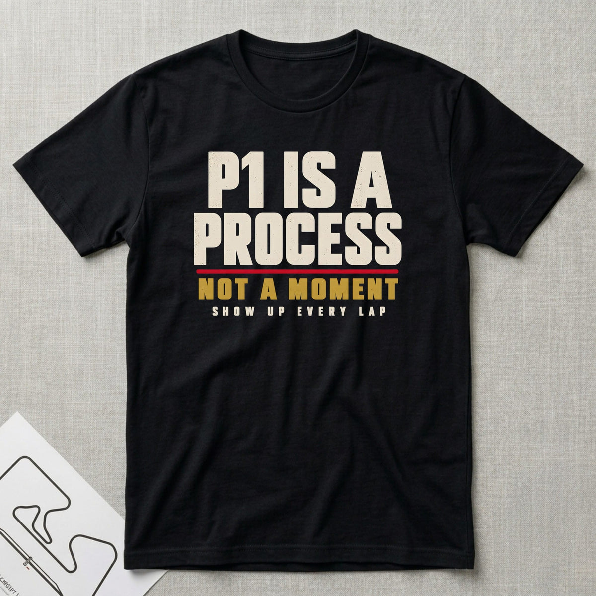 Progress Not Moments T-Shirt - Motorsport-inspired graphic tee by Apex Paddock