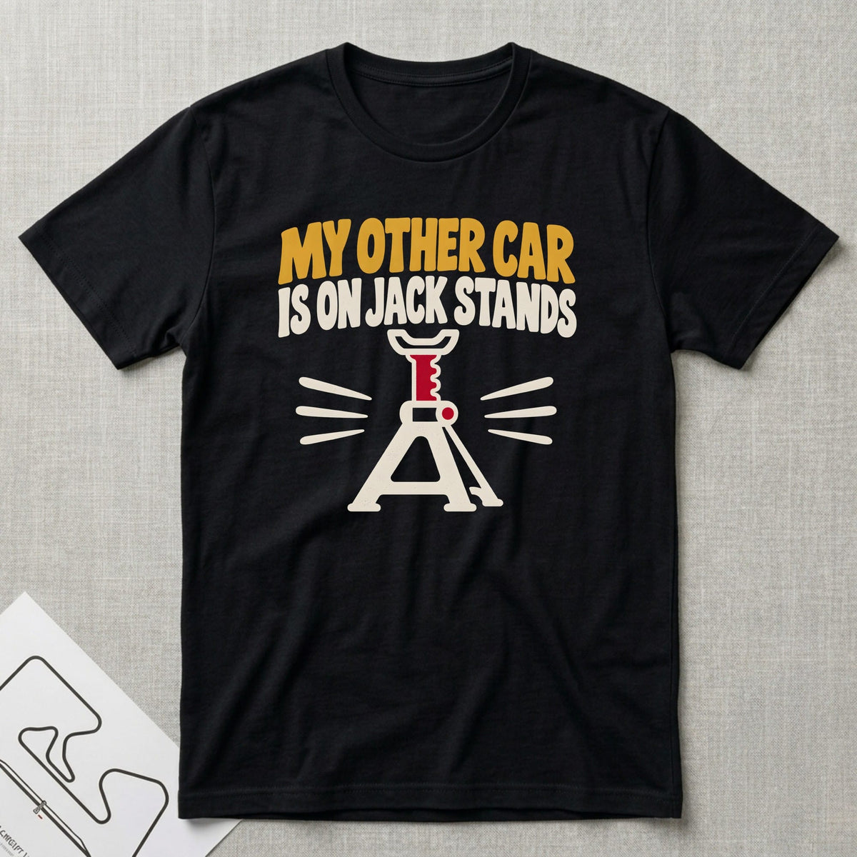 Jack Stands T-Shirt - Motorsport-inspired graphic tee by Apex Paddock