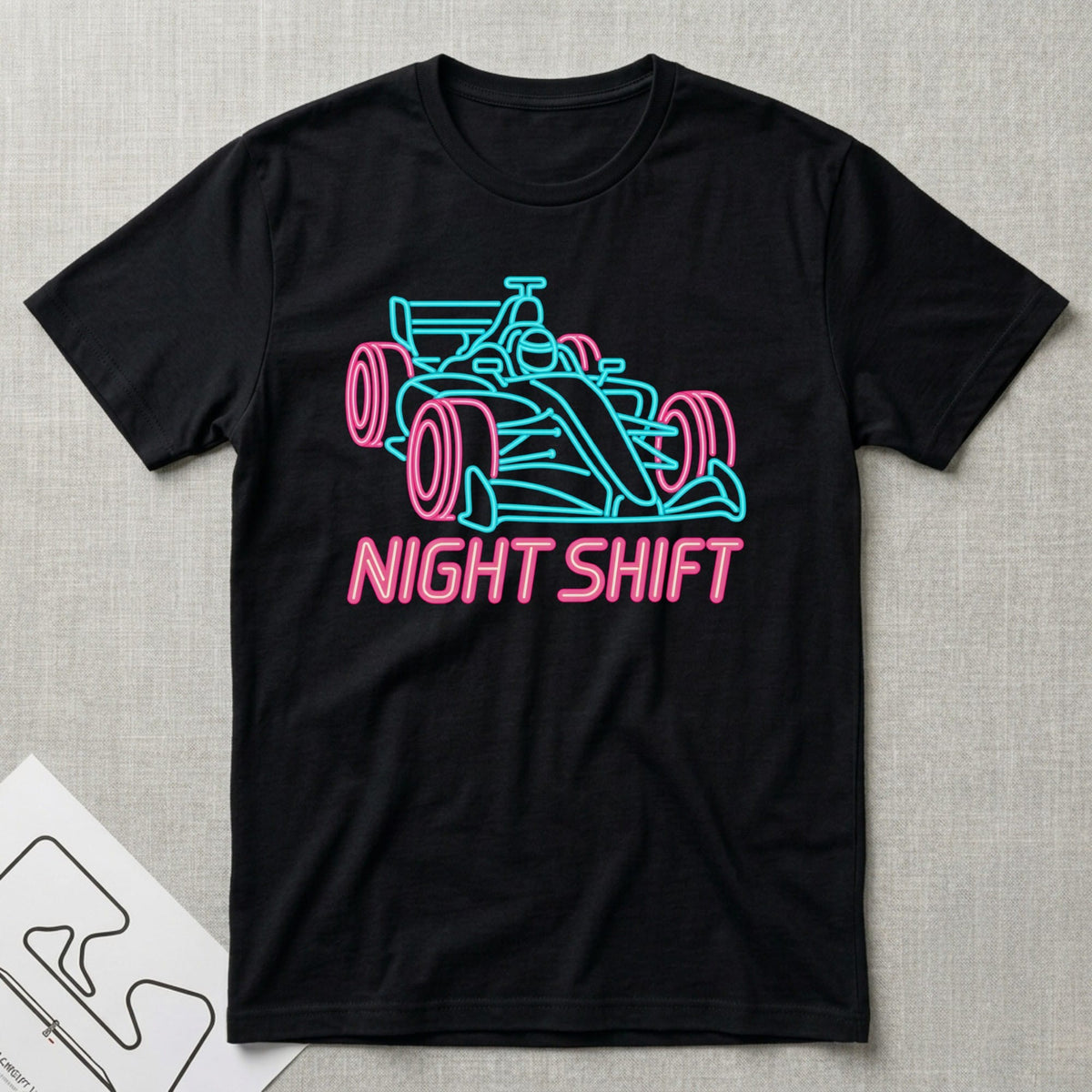 Night Shift T-Shirt - Motorsport-inspired graphic tee by Apex Paddock