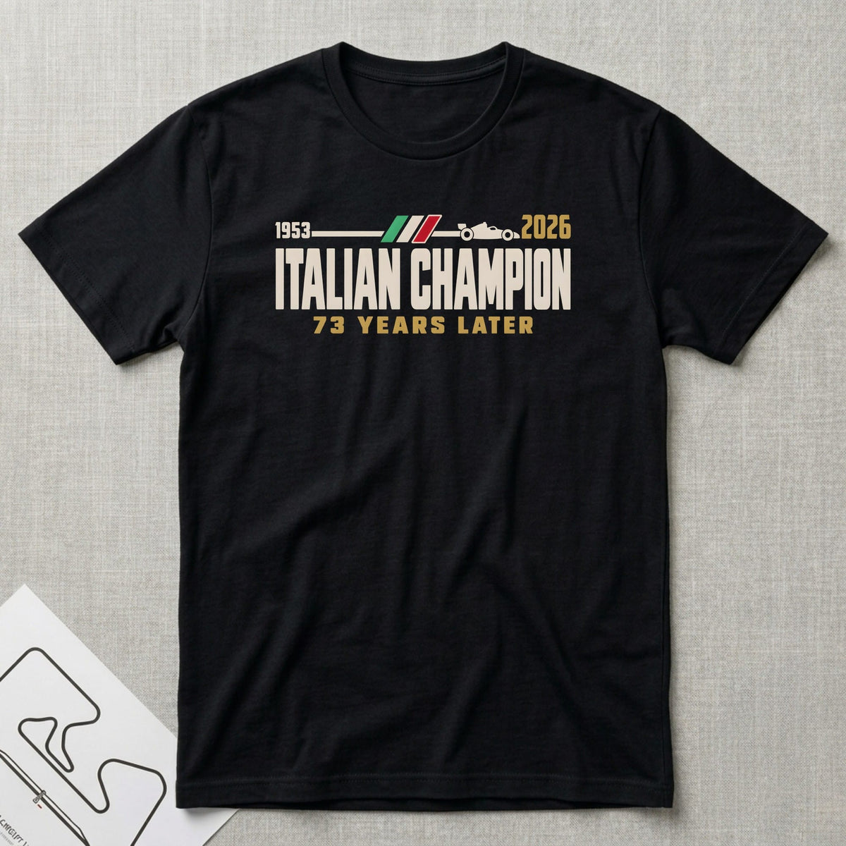 Italian Champion T-Shirt - Motorsport-inspired graphic tee by Apex Paddock