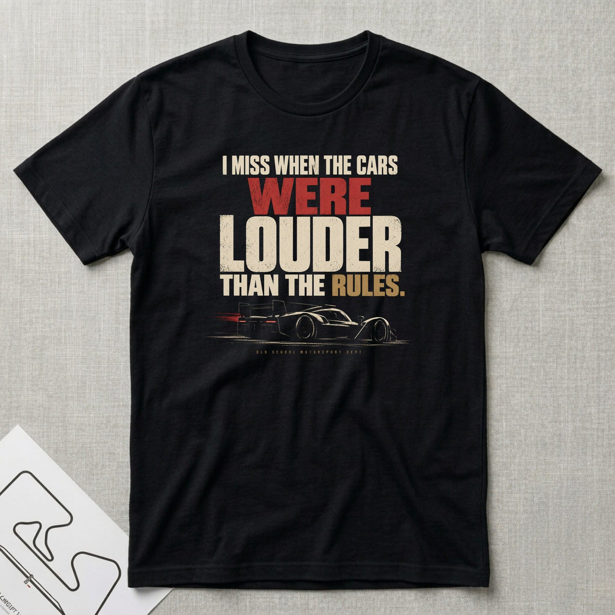 Old School Motorsport T-Shirt - Motorsport-inspired graphic tee by Apex Paddock