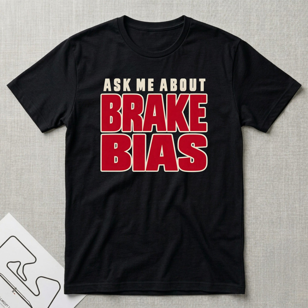 Brake Bias T-Shirt - Motorsport-inspired graphic tee by Apex Paddock