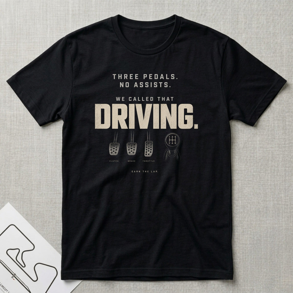 Earn The Lap T-Shirt - Motorsport-inspired graphic tee by Apex Paddock