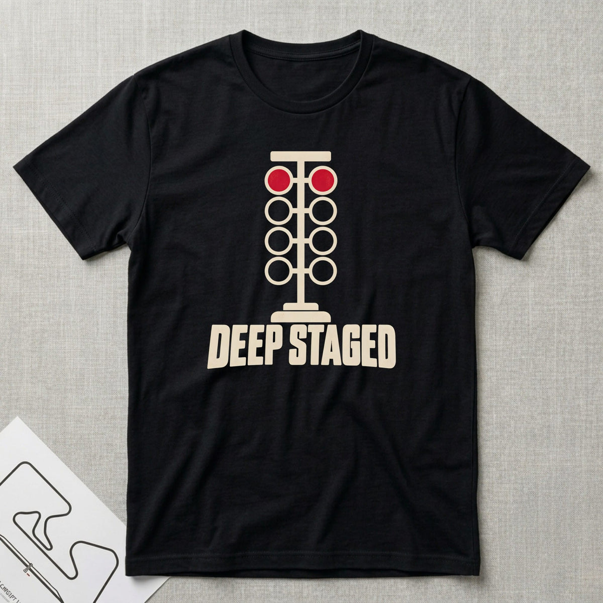 Deep Staged T-Shirt - Motorsport-inspired graphic tee by Apex Paddock