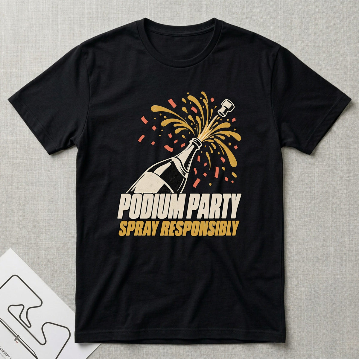 Podium Party T-Shirt - Motorsport-inspired graphic tee by Apex Paddock