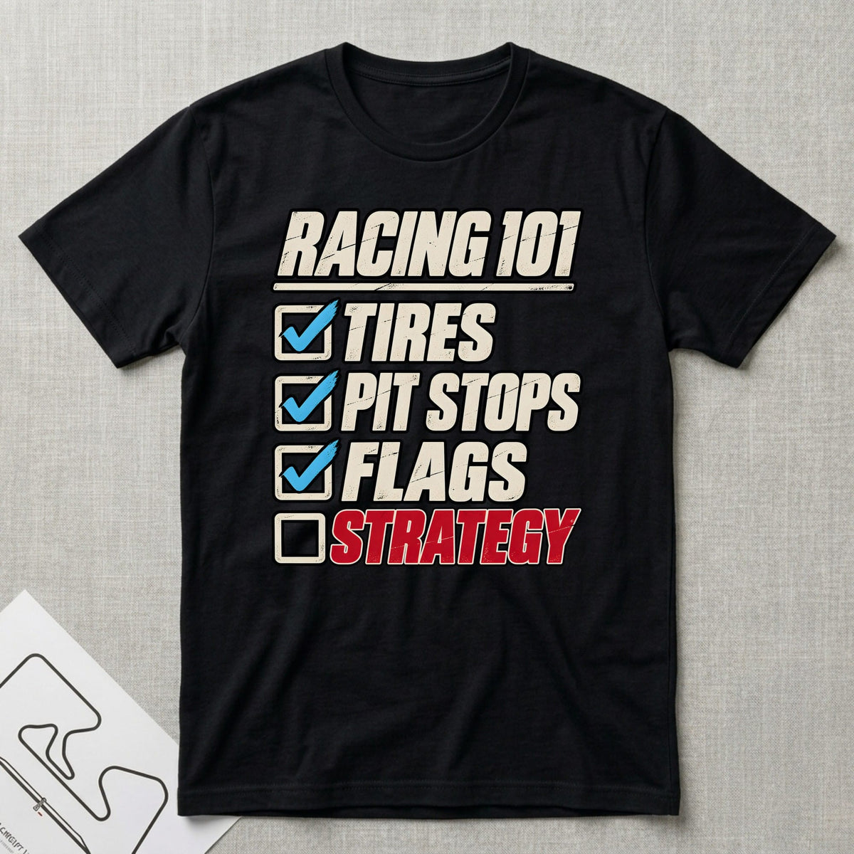 Racing 101 T-Shirt - Motorsport-inspired graphic tee by Apex Paddock