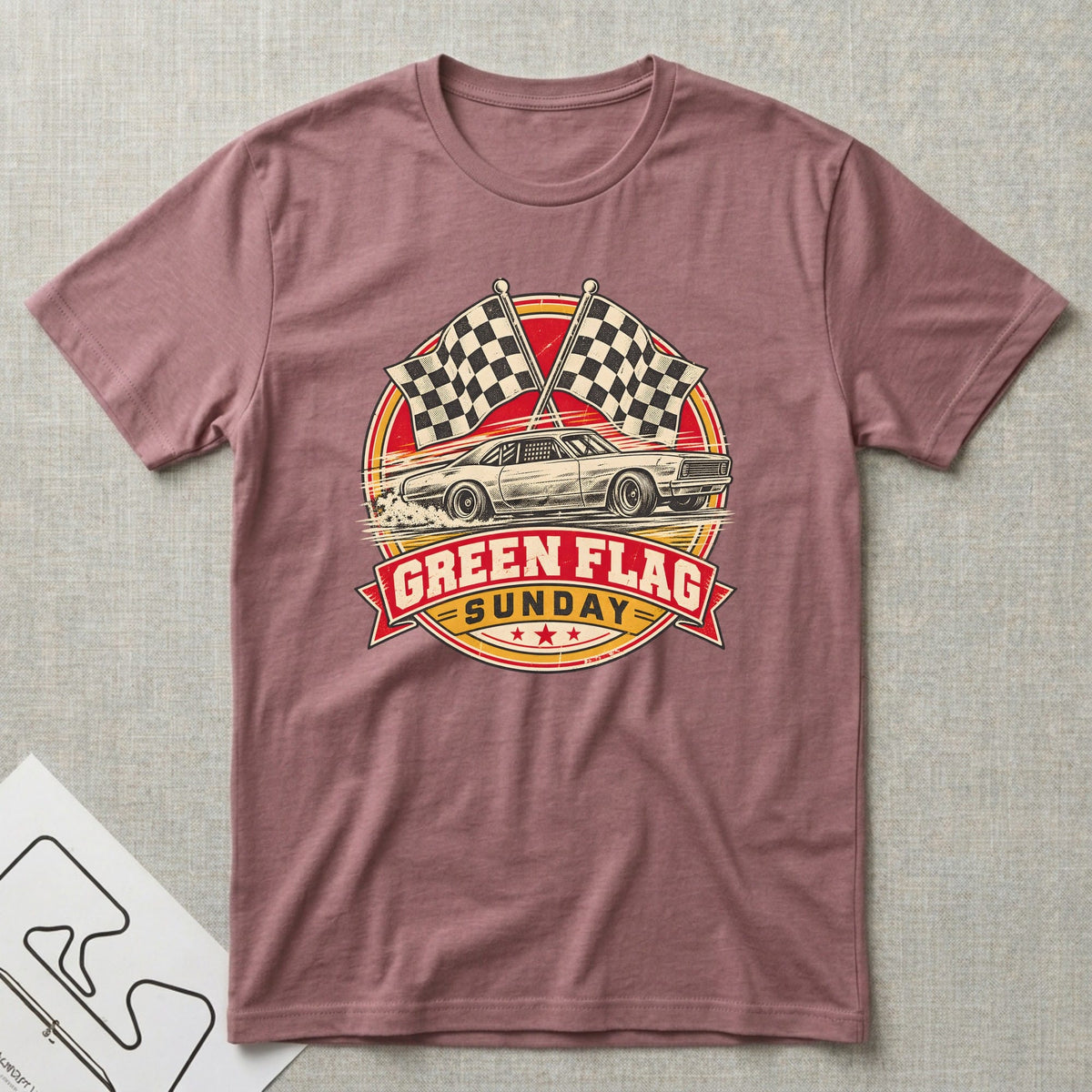 Green Flag Sunday T-Shirt - Motorsport-inspired graphic tee by Apex Paddock