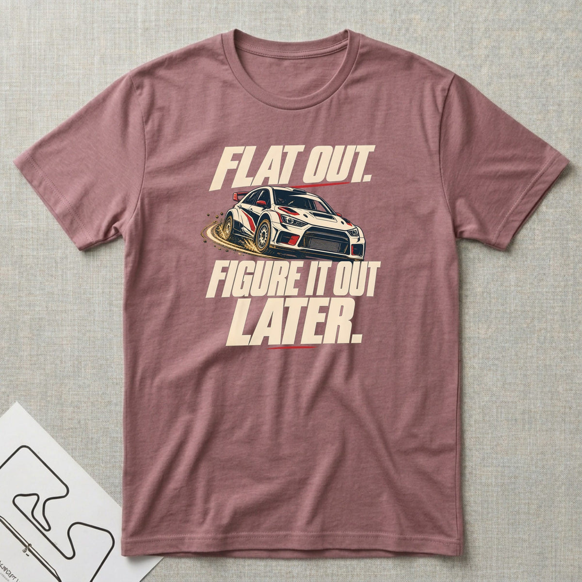 Flat Out T-Shirt - Motorsport-inspired graphic tee by Apex Paddock