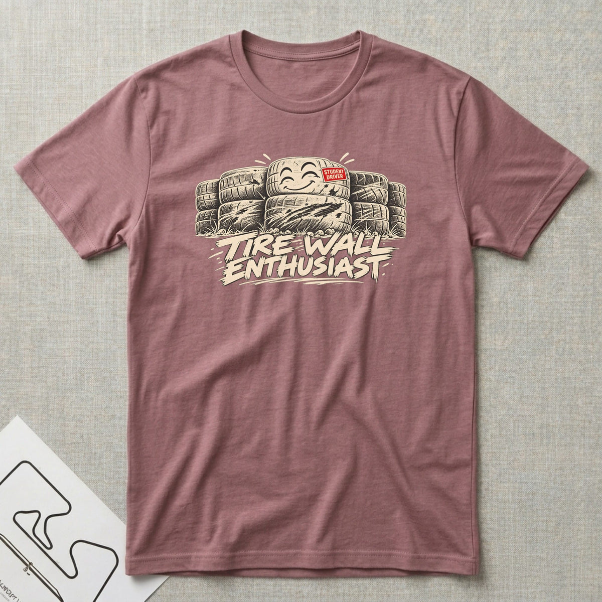 Tire Wall Enthusiast T-Shirt - Motorsport-inspired graphic tee by Apex Paddock
