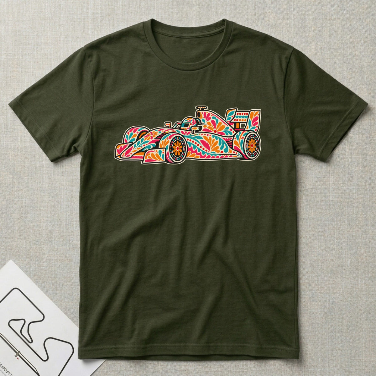 Petal Racer T-Shirt - Motorsport-inspired graphic tee by Apex Paddock