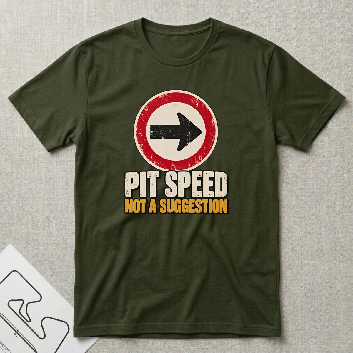 Pit Speed T-Shirt - Motorsport-inspired graphic tee by Apex Paddock