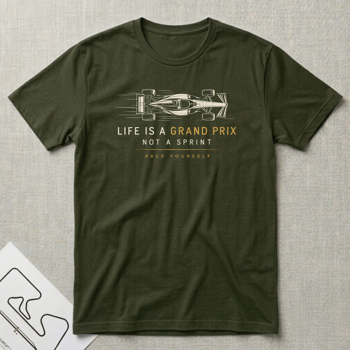 Life is a Grand Prix T-Shirt - Motorsport-inspired graphic tee by Apex Paddock