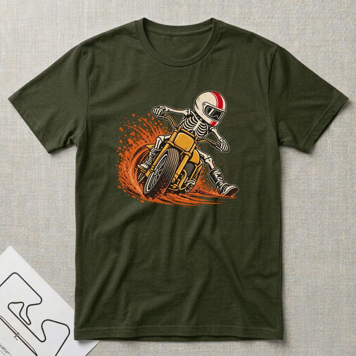 Bones On Wheels T-Shirt - Motorsport-inspired graphic tee by Apex Paddock