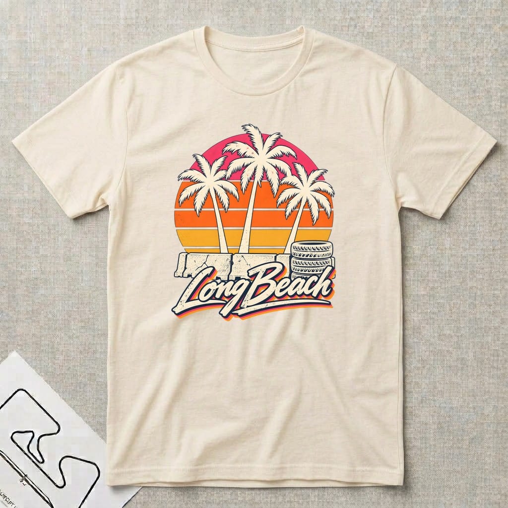 Long Beach T-Shirt - Motorsport-inspired graphic tee by Apex Paddock
