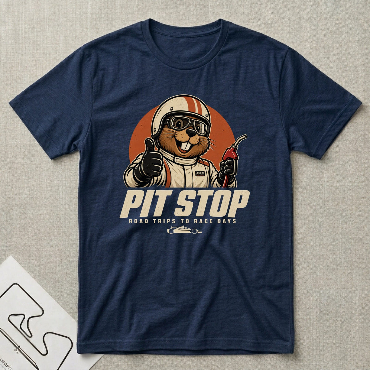 Pit Stop T-Shirt - Motorsport-inspired graphic tee by Apex Paddock
