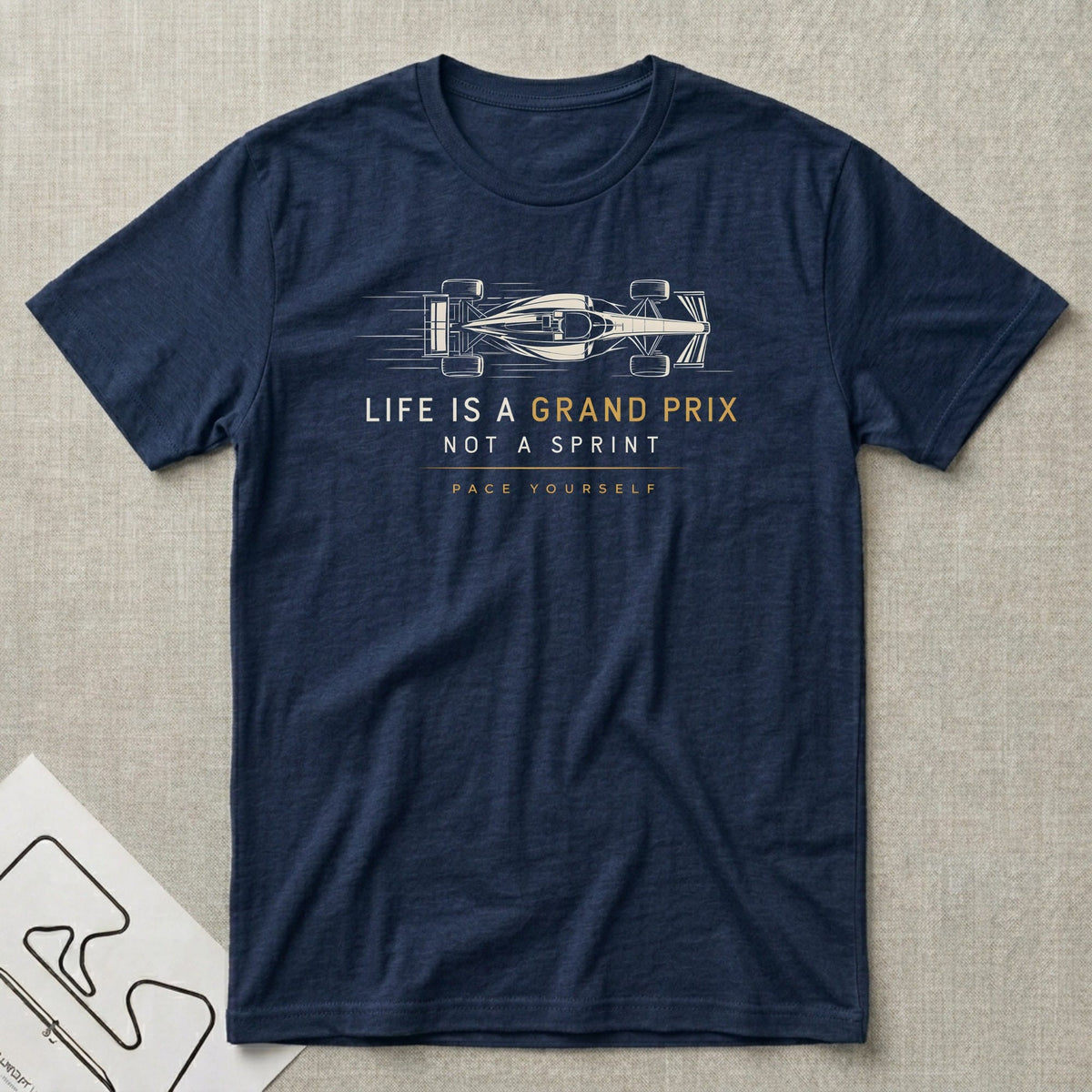 Life is a Grand Prix T-Shirt - Motorsport-inspired graphic tee by Apex Paddock