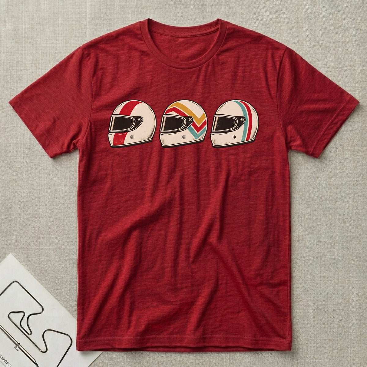 Vintage Helmet T-Shirt - Motorsport-inspired graphic tee by Apex Paddock