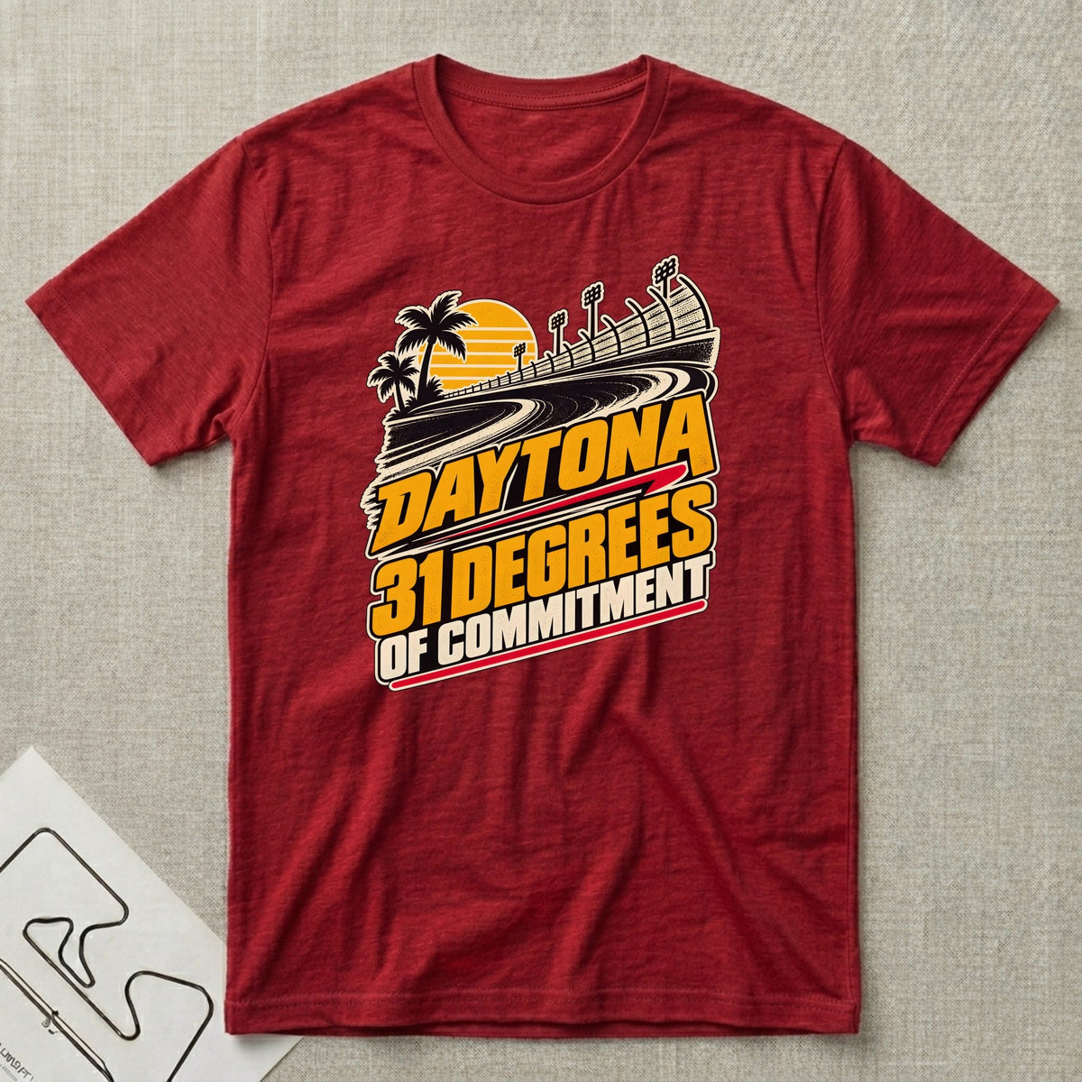 Daytona Commitment T-Shirt - Motorsport-inspired graphic tee by Apex Paddock