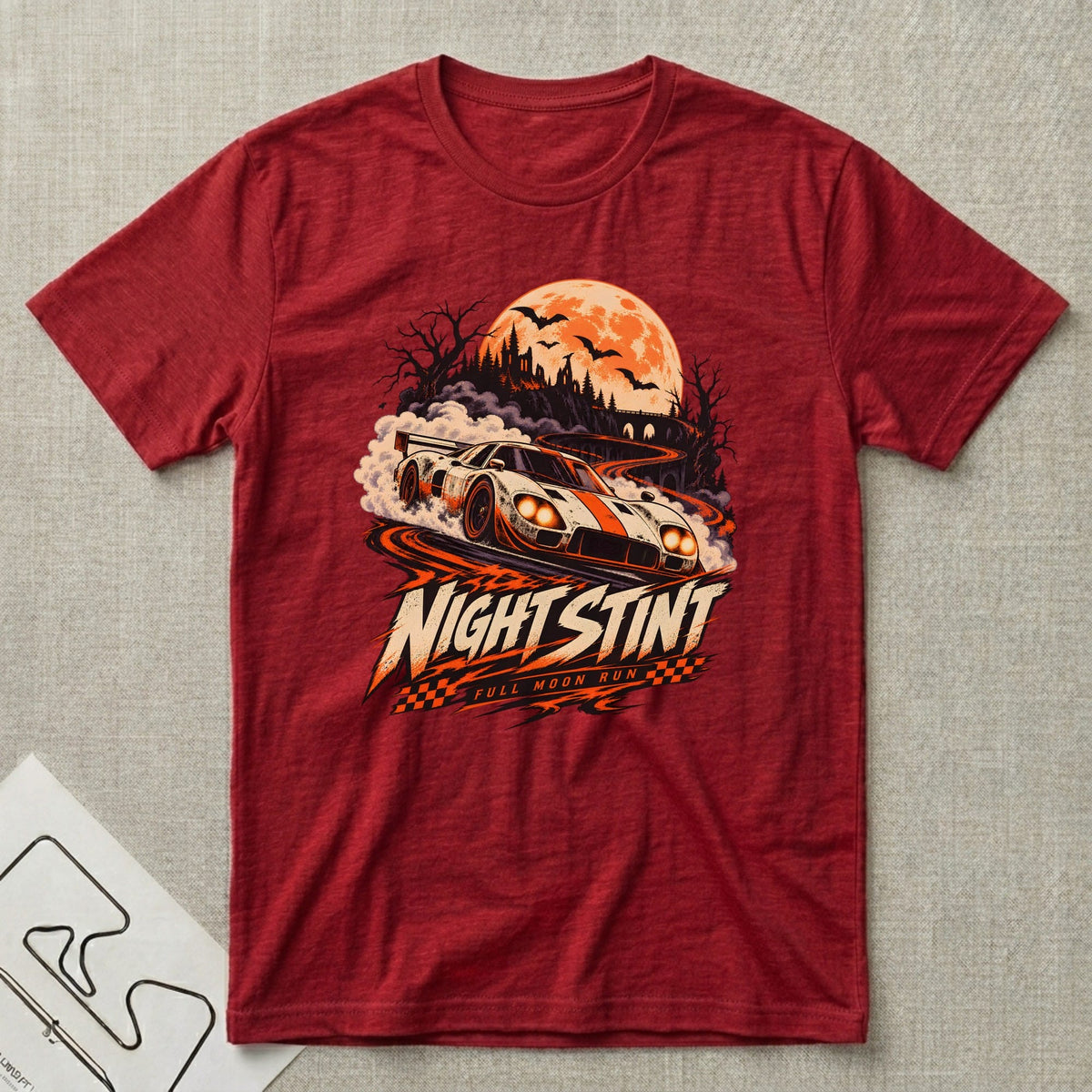 Full Moon Run T-Shirt - Motorsport-inspired graphic tee by Apex Paddock