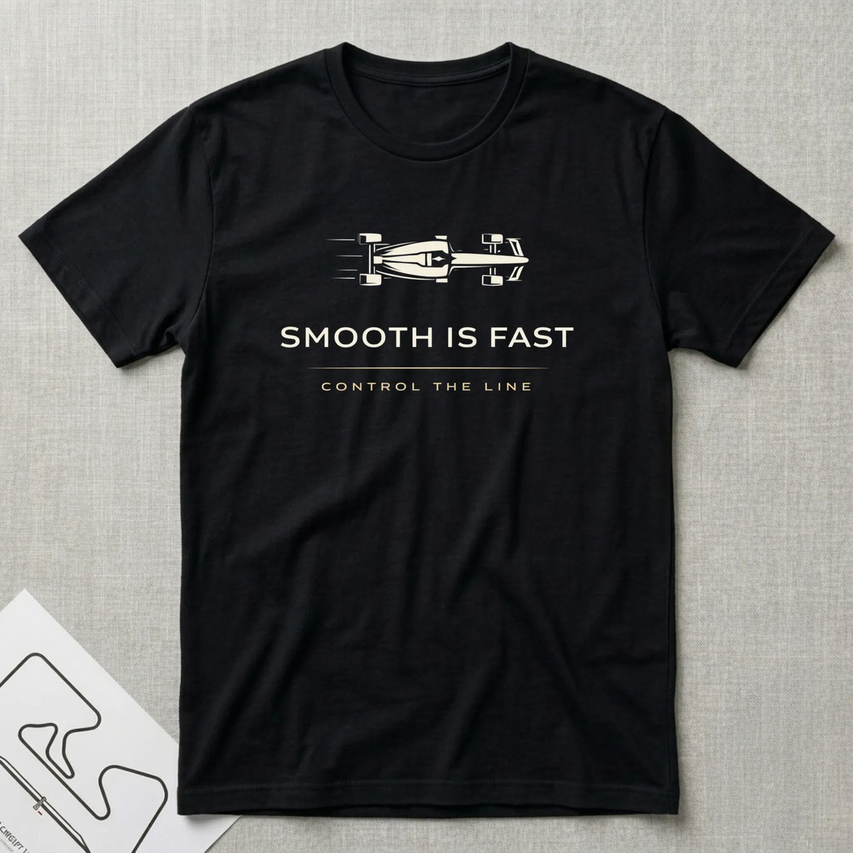 Smooth is Fast T-Shirt - Motorsport-inspired graphic tee by Apex Paddock
