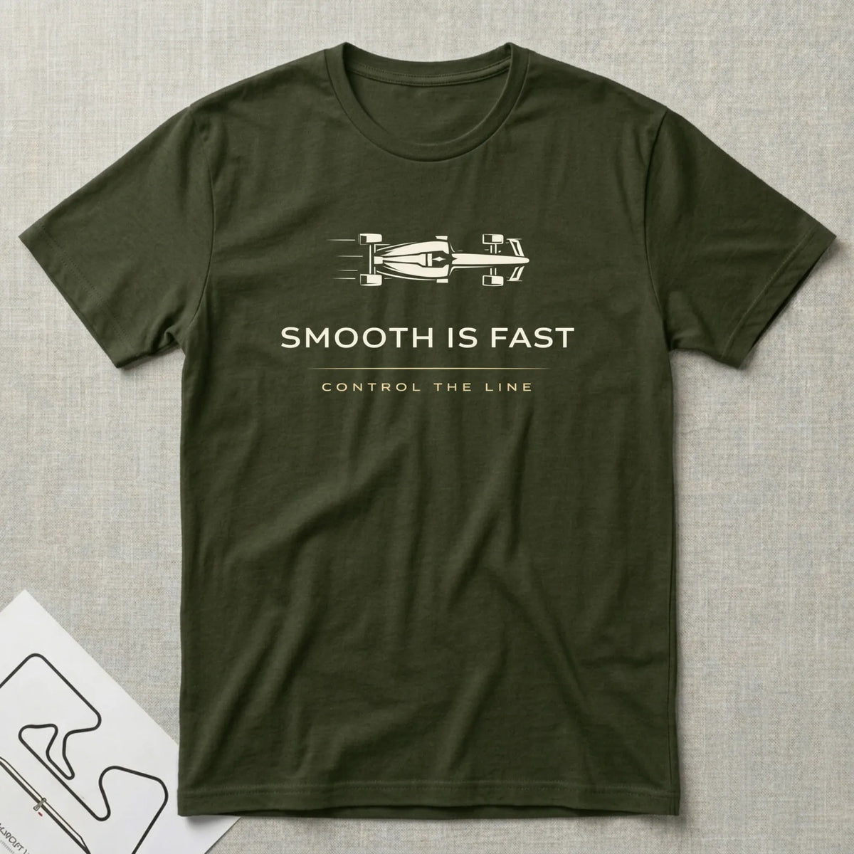 Smooth is Fast T-Shirt - Motorsport-inspired graphic tee by Apex Paddock