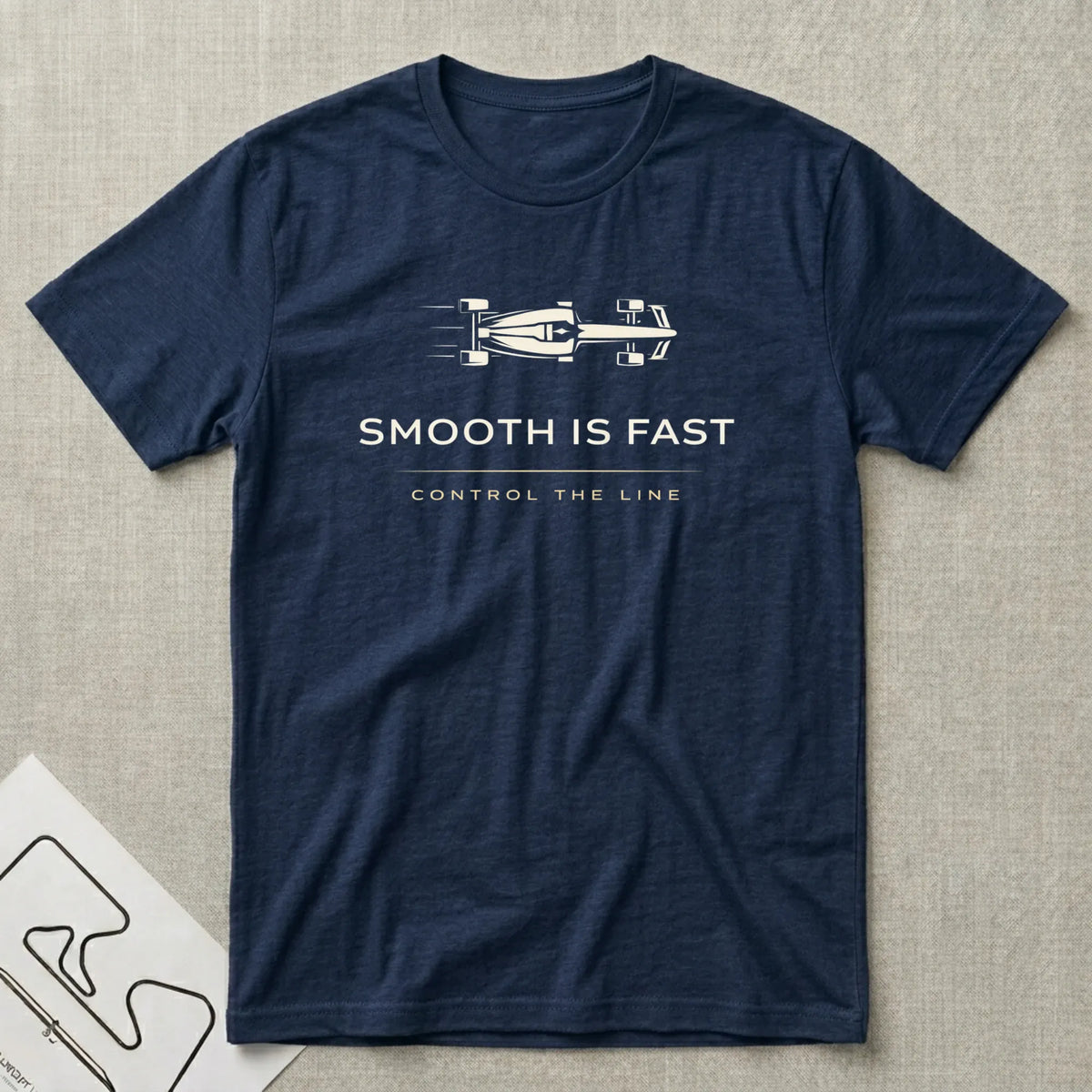 Smooth is Fast T-Shirt - Motorsport-inspired graphic tee by Apex Paddock